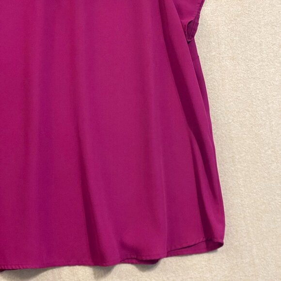 Maurices Blouse Women's 1 Burgundy Cap Sleeve - Picture 11 of 11